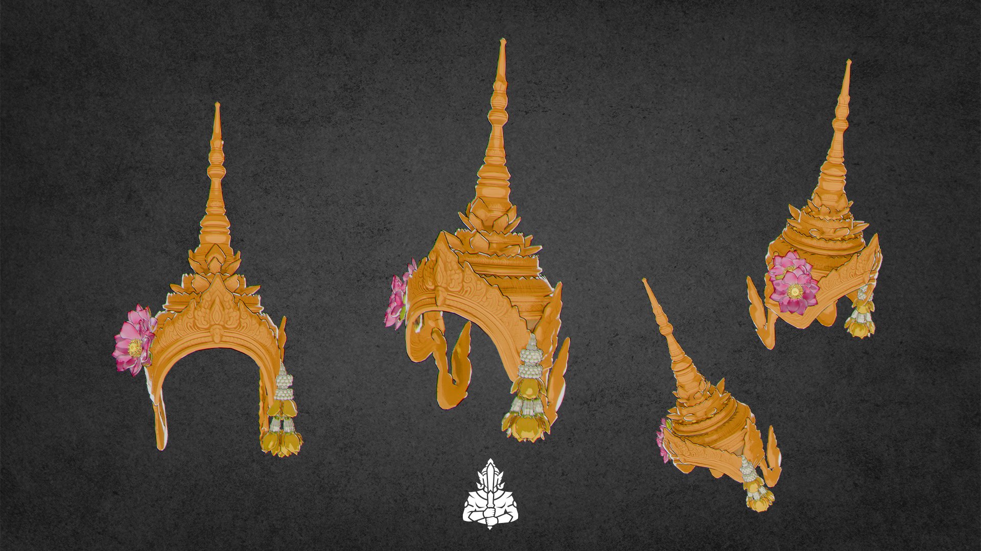 Golden Jewelry model design