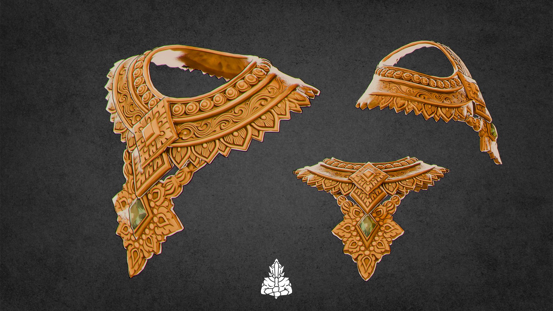 Golden Jewelry model design