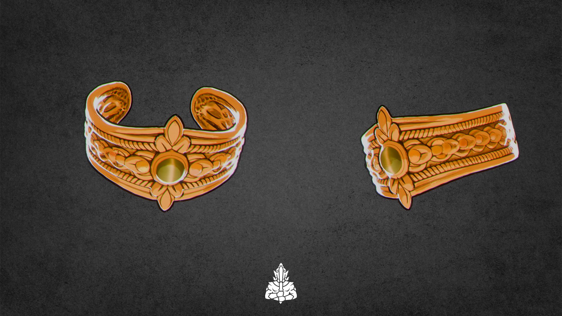 Golden Jewelry model design
